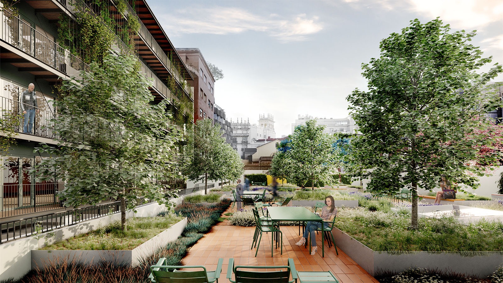 <p>Offices with a garden</p>