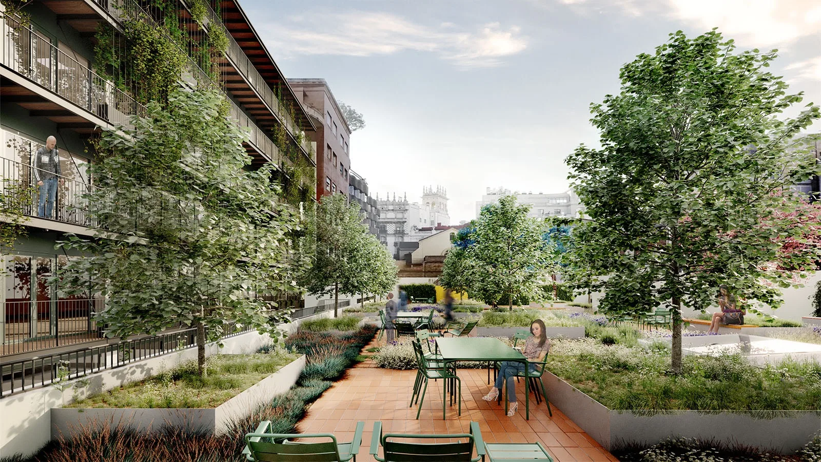 <p>Offices with a garden</p>