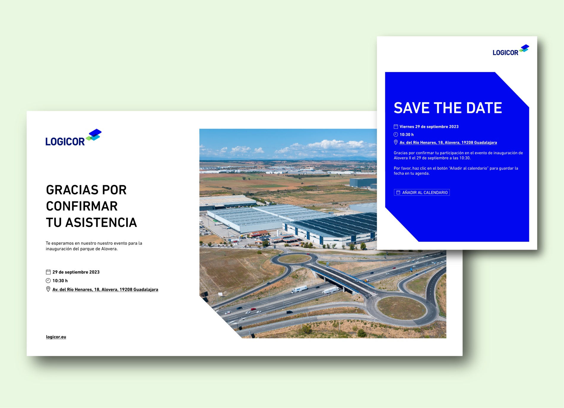 <p>Save the date and confirmation</p>